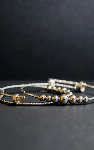 Signature silver bracelet set