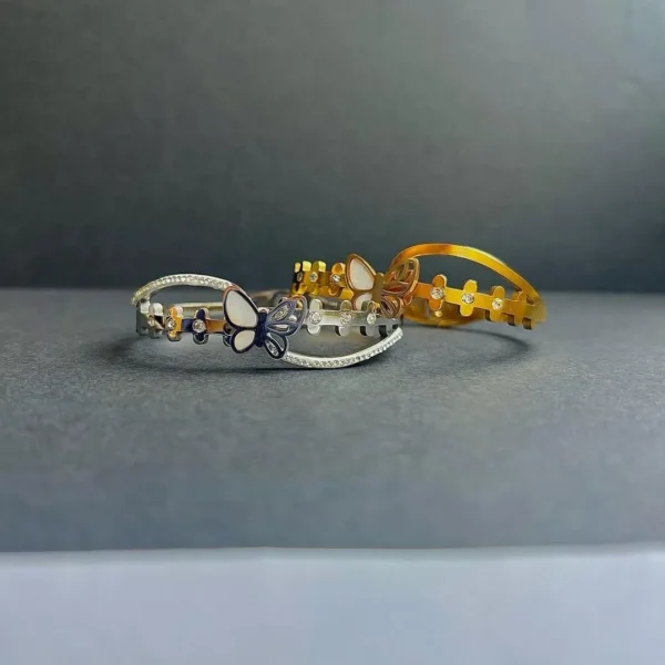 Butterfly motif bangles