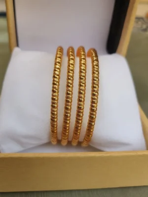 Traditional golden bangles