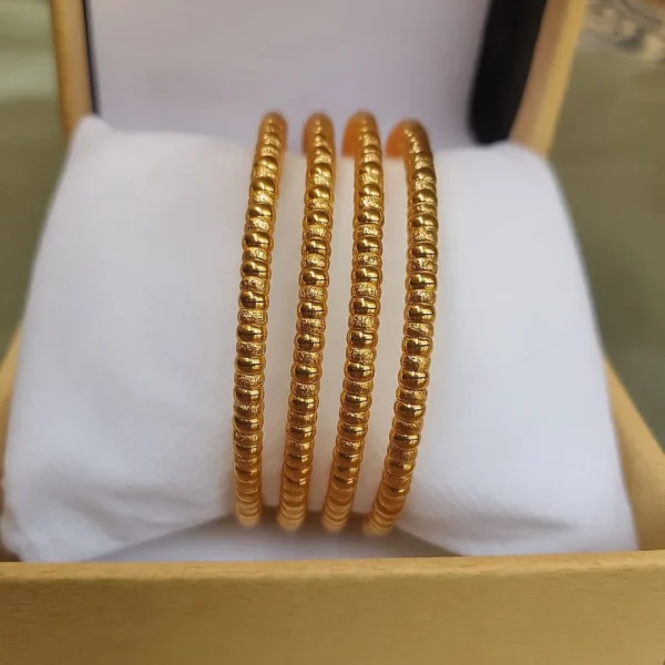 Traditional golden bangles