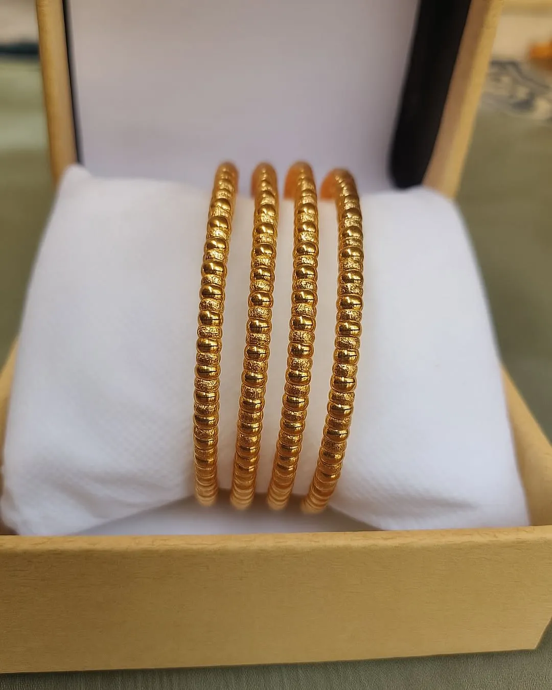 Traditional golden bangles