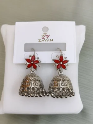 Antique silver jhumkas