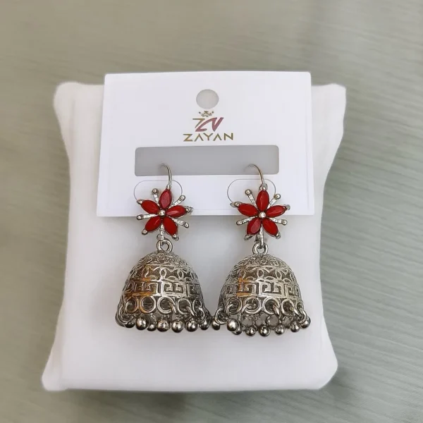 Antique silver jhumkas