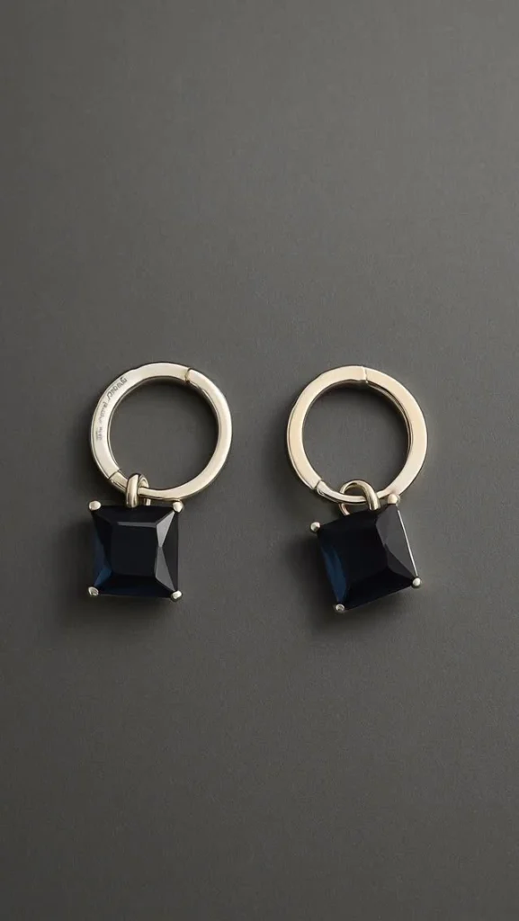 Silver hoop earrings