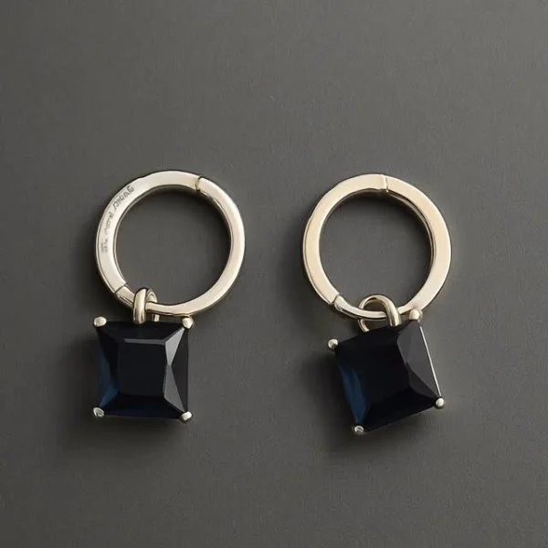 Silver hoop earrings