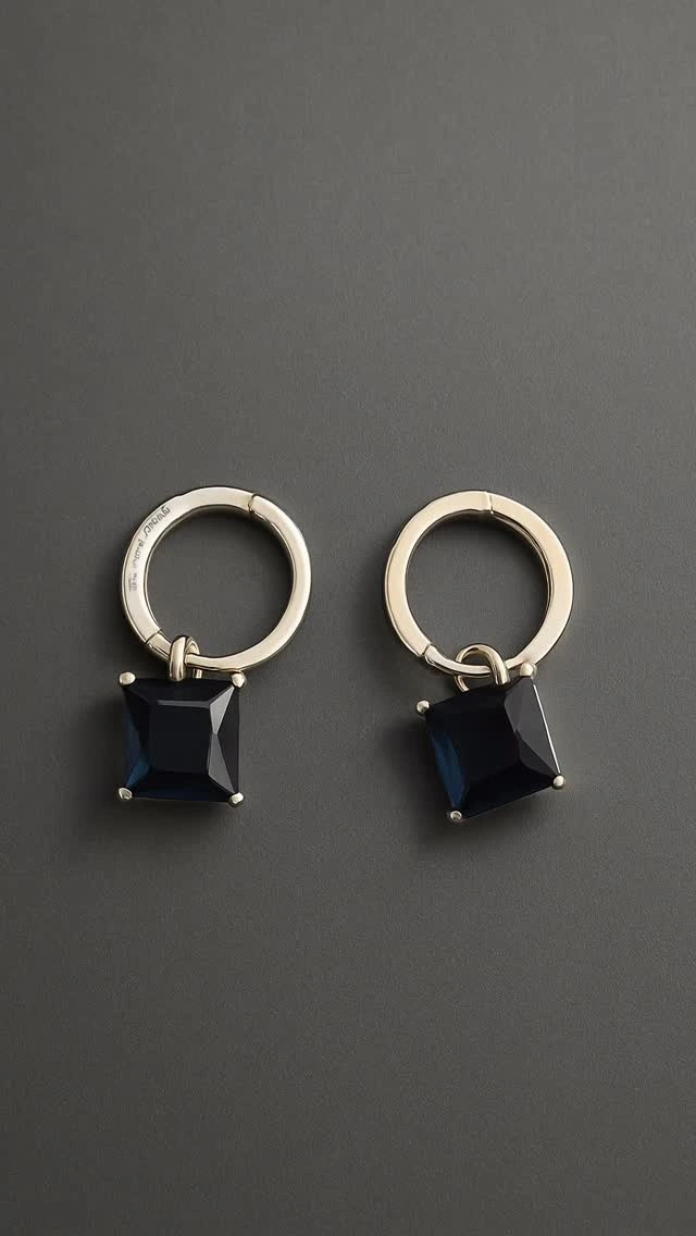 Silver hoop earrings